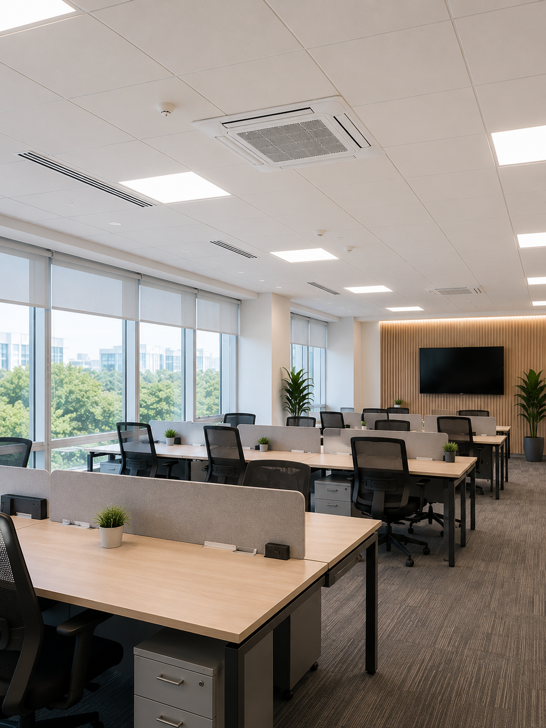 Offices and classrooms with existing ductwork